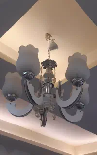 لوستر ۵ شاخه با حباب لاله