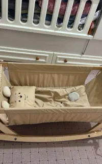 ننووگهواره جمع شوبهمراه ست باتاب کودک وسرویس خواب