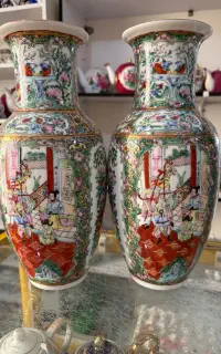 گلدان چینی گل مرغی قدیمی