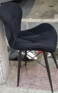 صندلی مخمل پارچه ای پایه فلزی