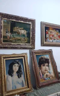 تابلو فرش چله ابریشم دست بافت