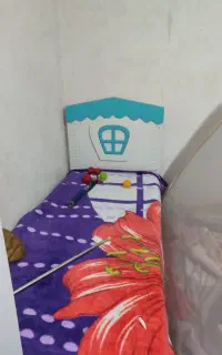 تخت نوجوان با کمد پاتختی