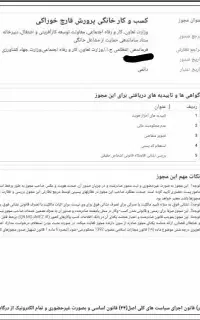 صدور یک ساعته جواز کسب مشاغل خانگی دائمی