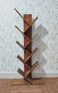 کتابخانه درختی چوبی مدرن