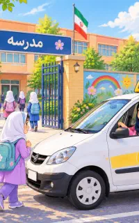 راننده خانم سرویس مدرسه