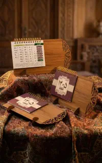 سالنامه سررسید سرسید تقویم رومیزی دیواری چوبی 1405