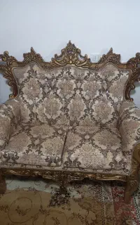 فروش مبل ومیز ناهار خوری ۴ نفره با  ۳ تا میز عسلی