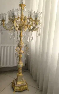 لوستر کنار سالنی برنز کرم طلایی