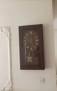 ساعت دیواری رنگ چوب
