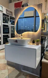 روشویی کابینتی مدل بامبو کرو سایز ۸۰/۴۰