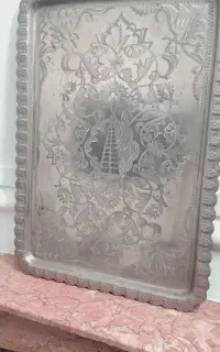 سینی کلکسیونی نقره و قدیمی کاره دست