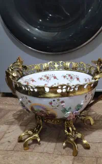 میوه خوری پایه برنز قدیمی