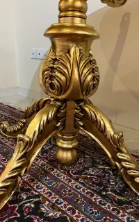 میز ناهارخوری منبتی ورق طلا