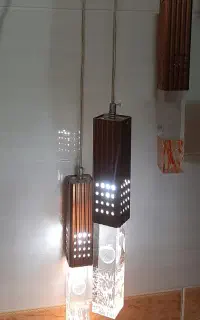 لوستر۳شاخهآکواریوم ماهی سیب مناسب کافه رستوران