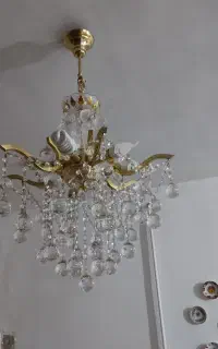 ۲ عدد لوستر ۶ شاخه با کریستالهای اصل چک