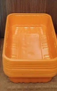 دبه وبطری هرعده هزار وظروف نارنجی هرعددپنج هزار