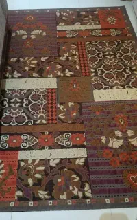 فرش گل برجسته ابریشمی