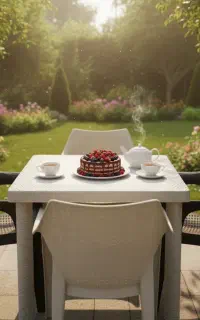 صندلی حصیری کافه ای