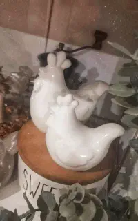 دکوری مرغ و خروس سرامیکی
