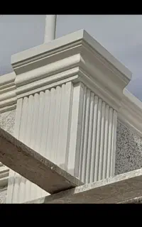 سیمانکاری  طرح چوب وسنگ و نمای رومی سیمانی