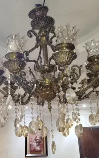 لوستر برنجی 8 شعله