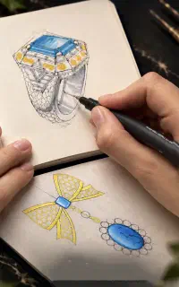 دوره طراحی دستی طلا و جواهر