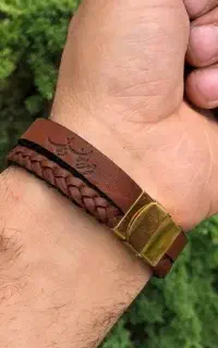 دستبند چرم اصل