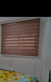 پرده زبرا رنگ قهوه ای