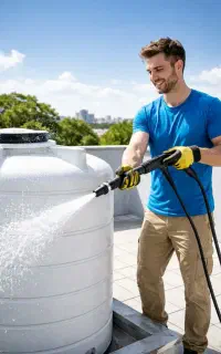 شستشوی مخزن آب شستن منبع پلیمری