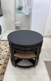 میز نهارخوری ۴نفره کمجا.کم جا گرد دایره ای
