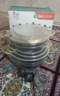 سرویس قابلمه 7پارچه نو نو مناسب جهیزیه