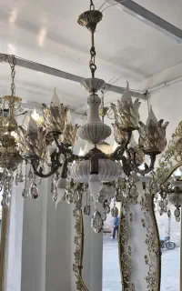 لوستر برنزی چینی 12شعله