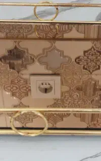 سینی آینه ای طرح  پروانه