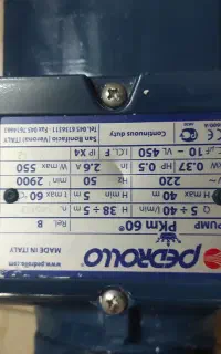 پمپ آب نیم اسب پدرولو ایتالیاPKM60