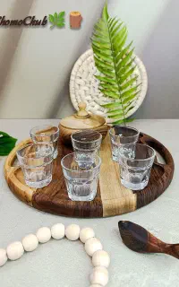 سینی گرد چوب گردو