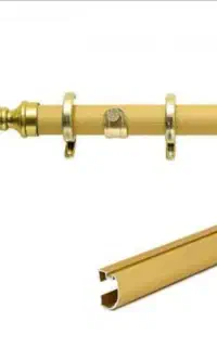 میل پرده طلایی شیاردار