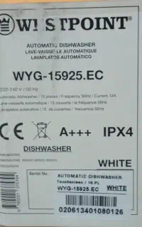 ظرفشویی وست پوینت فرانسه 15نفره