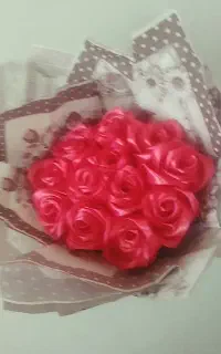 گل روبانی دسته گل
