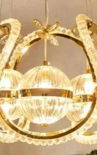 لوستر‌مدرن‌لوکس‌وارداتی‌تک‌لاین‌۳توپ‌کریستالیHB۰۰۳