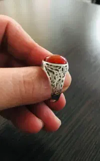 انگشتر نقره قدیمی و کار دست