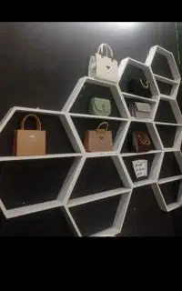 باکس شلف شش ضلعی ام دی اف سفید مناسب همه چی شیک نو