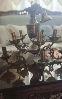 لوستر برنجه۱۰ شاخه