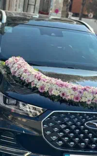 گل آرایی ماشین عروس سته گل عروس درمحل
