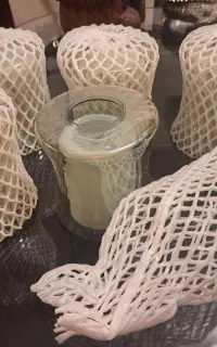 پنج عدد حباب لوستر دو گلاسه کاملا نو