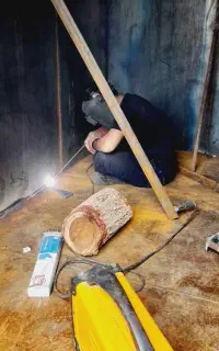 جوشکار سیار ساخت کوره زغال....