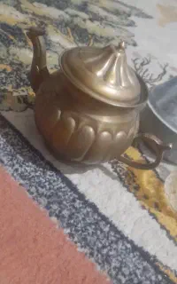 قوری برنجی انگشتر نقره