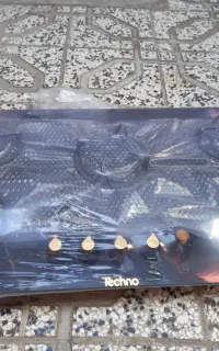 گاز صفحه ی ۵شعله تکنو ایتالیای روی شیشه حک شده
