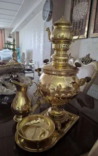 سماور برنجی ۵ تیکه