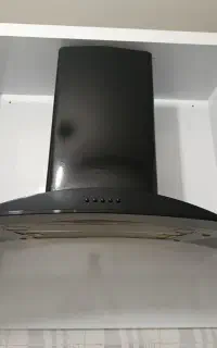 هود اشپزخانه رنگ سیلور خودم بر چسب مشکی زدم