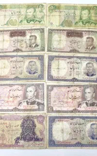 ۱۰ عدد اسکناس قدیمی